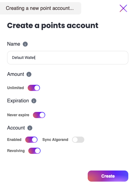 Create Account